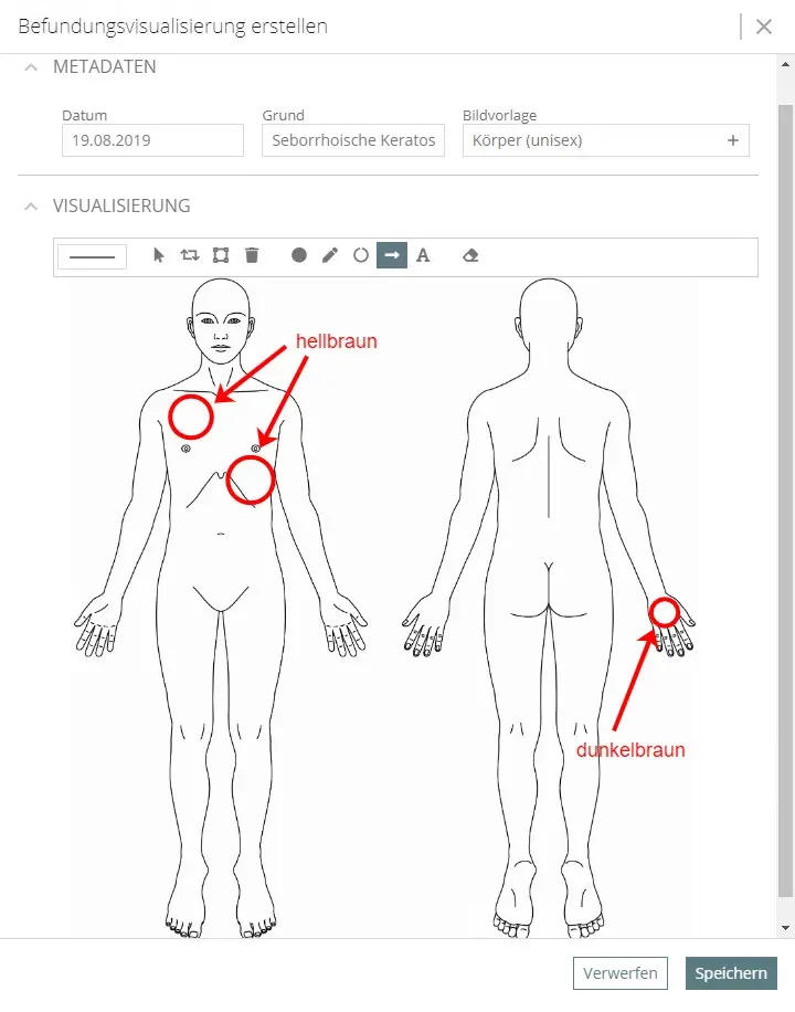 Praxissoftware vitomed mit Visualisierungs-Tools