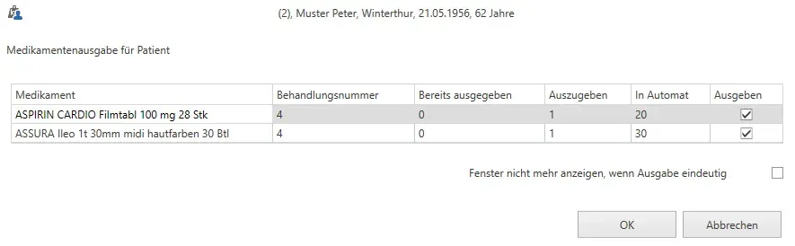 Anbindung an den Rowa® Medikamenten-Automaten