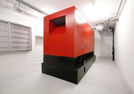 Diesel Notstromaggregat im Schweizer Vitodata Rechenzentrum 